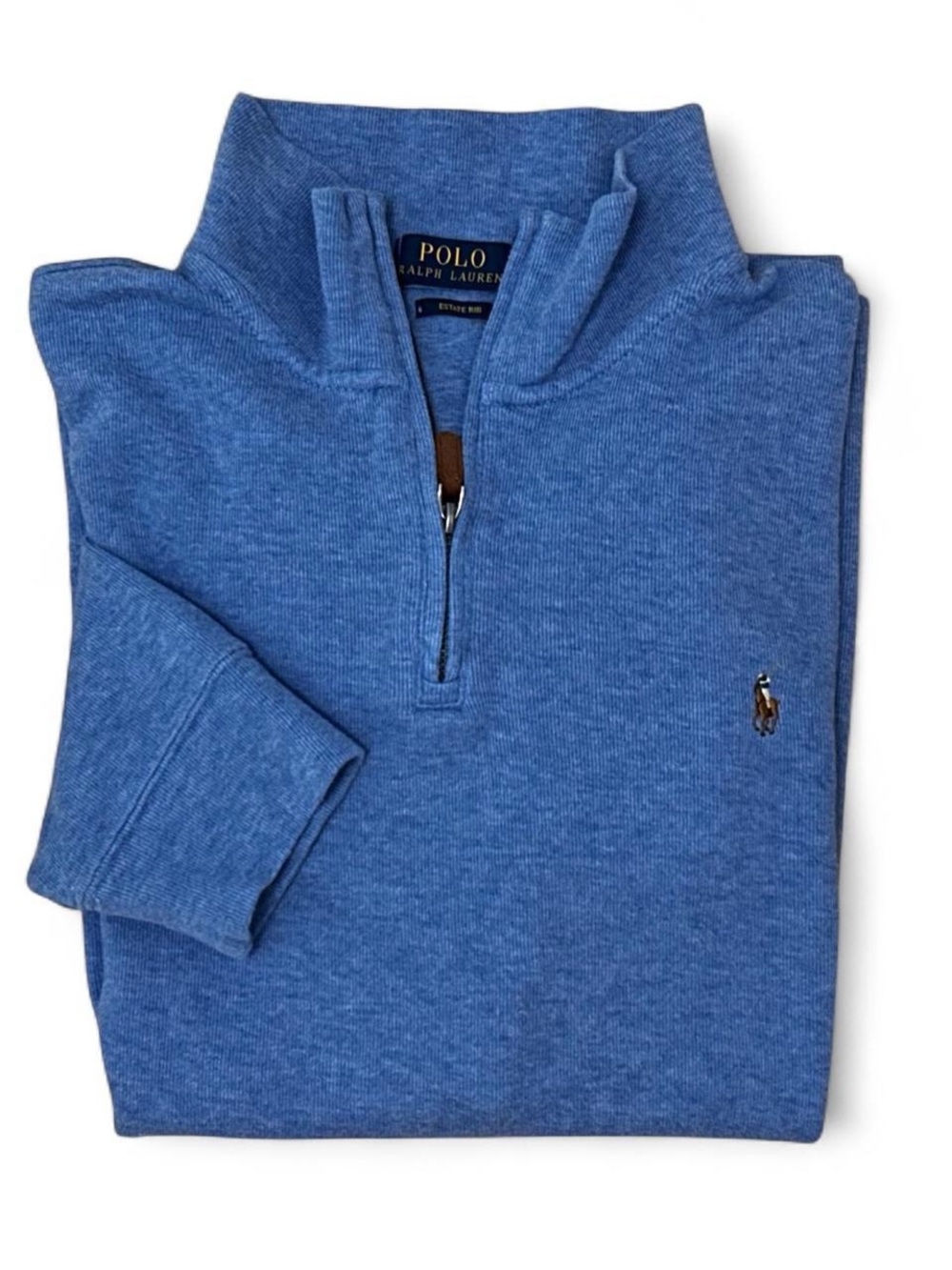 Polo by Ralph Lauren Heathered Blue Half-Zip Pullover